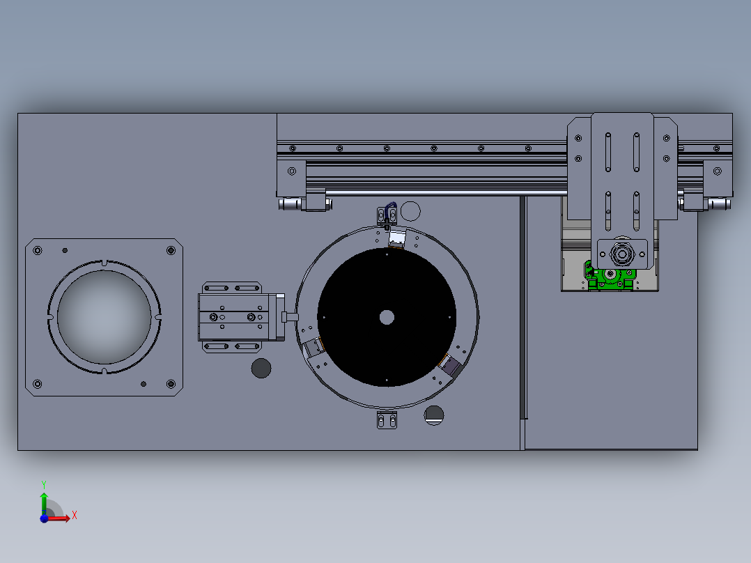 圆盘自动寻位打钉机构sw18可编辑前视图