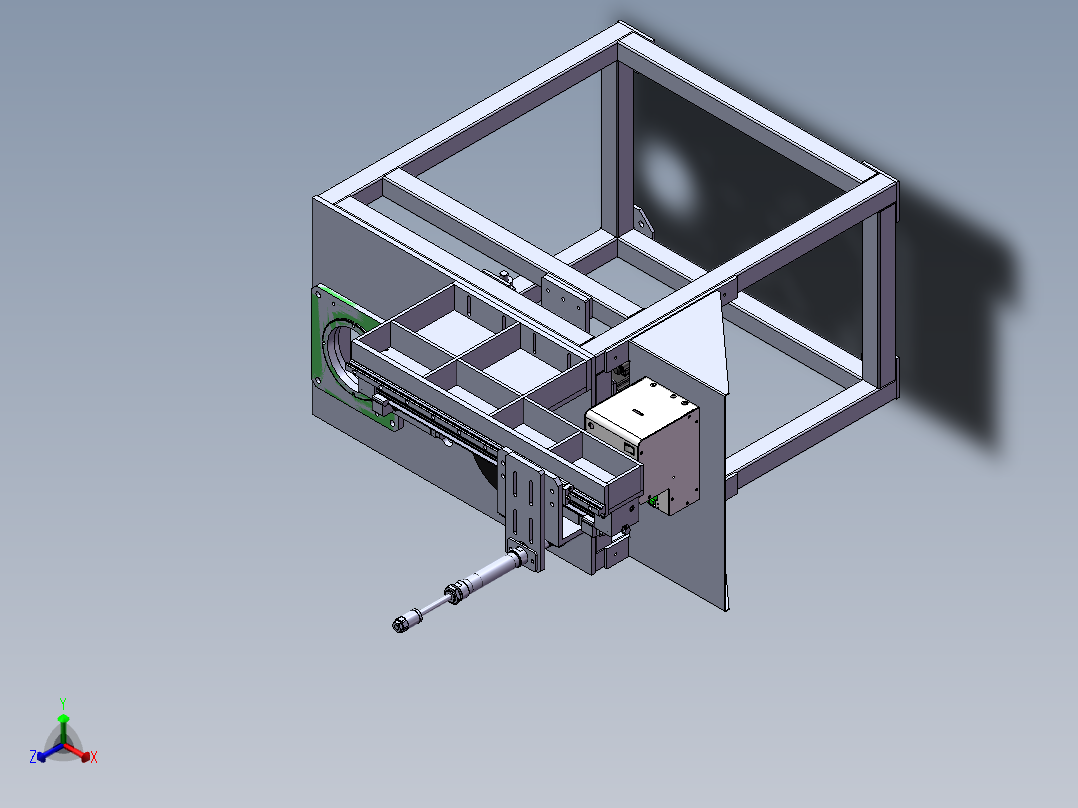 圆盘自动寻位打钉机构sw18可编辑正等轴测图