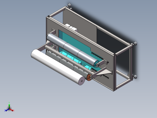单体滚筒测试sw18可编辑正等轴测缩略图