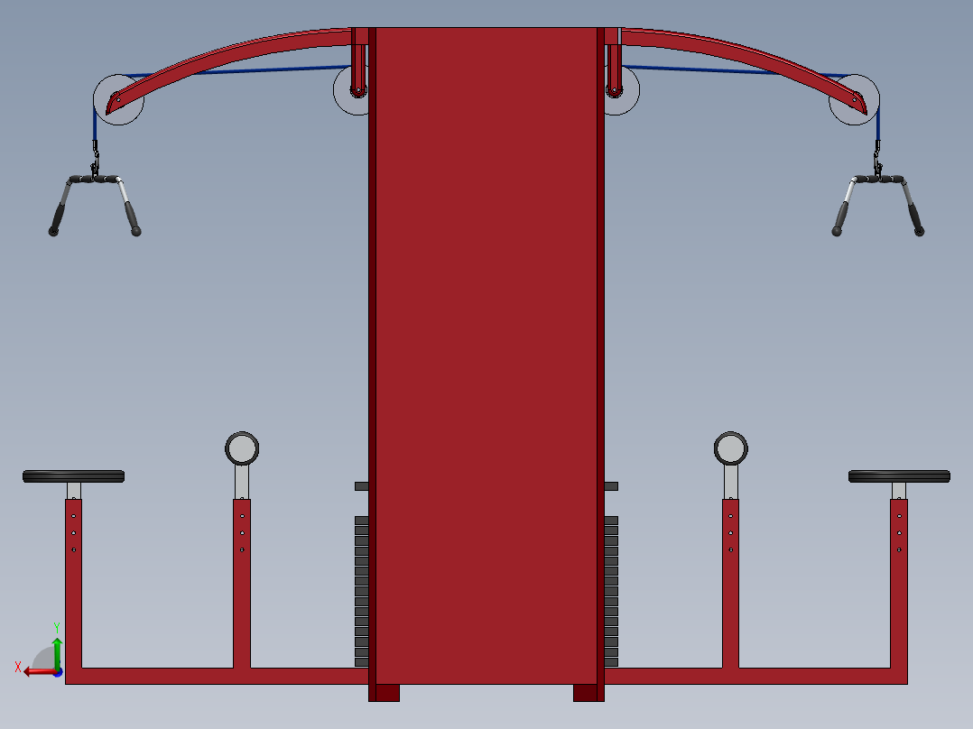 健身器材后视图