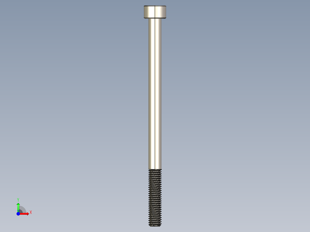 Screw_DIN_912_M5x80_A2.STEP公制内六角螺钉前视图