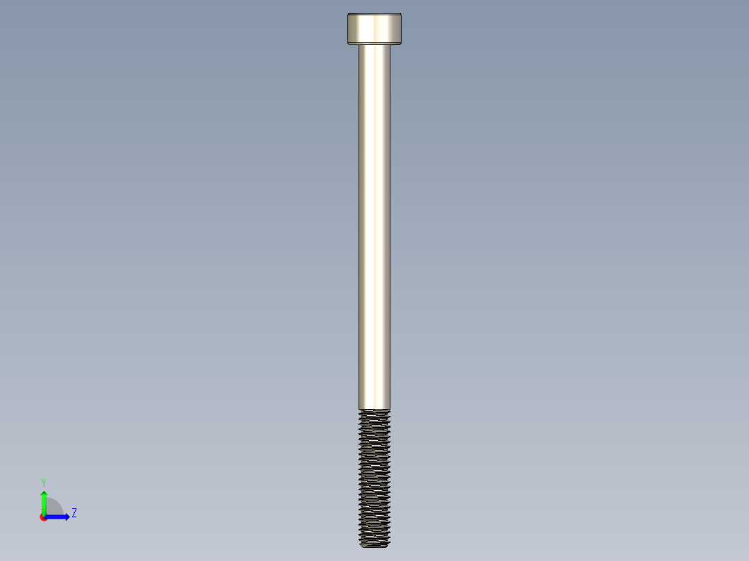 Screw_DIN_912_M5x80_A2.STEP公制内六角螺钉左视图
