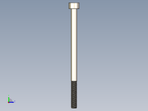 Screw_DIN_912_M5x80_A2.STEP公制内六角螺钉左视缩略图