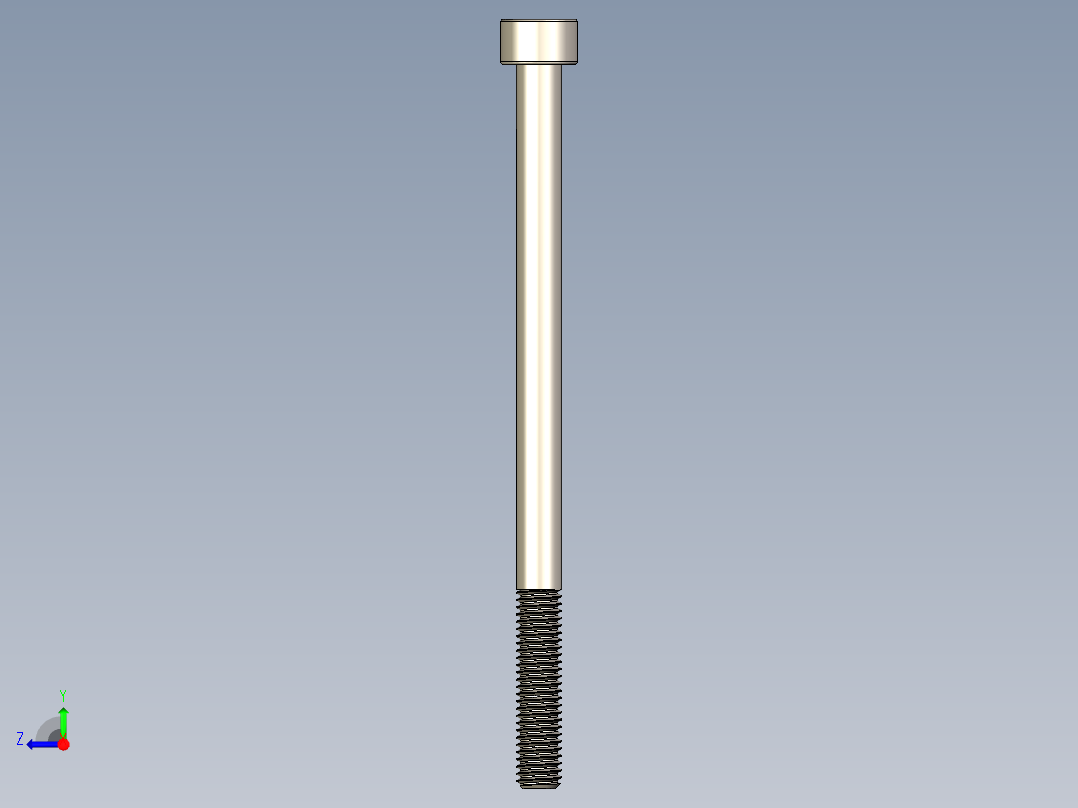 Screw_DIN_912_M5x80_A2.STEP公制内六角螺钉右视图