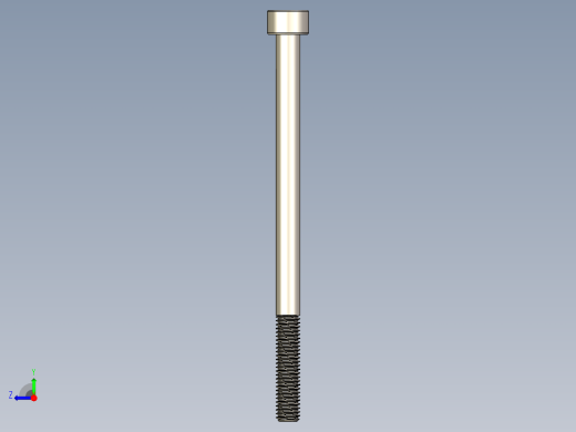 Screw_DIN_912_M5x80_A2.STEP公制内六角螺钉右视缩略图