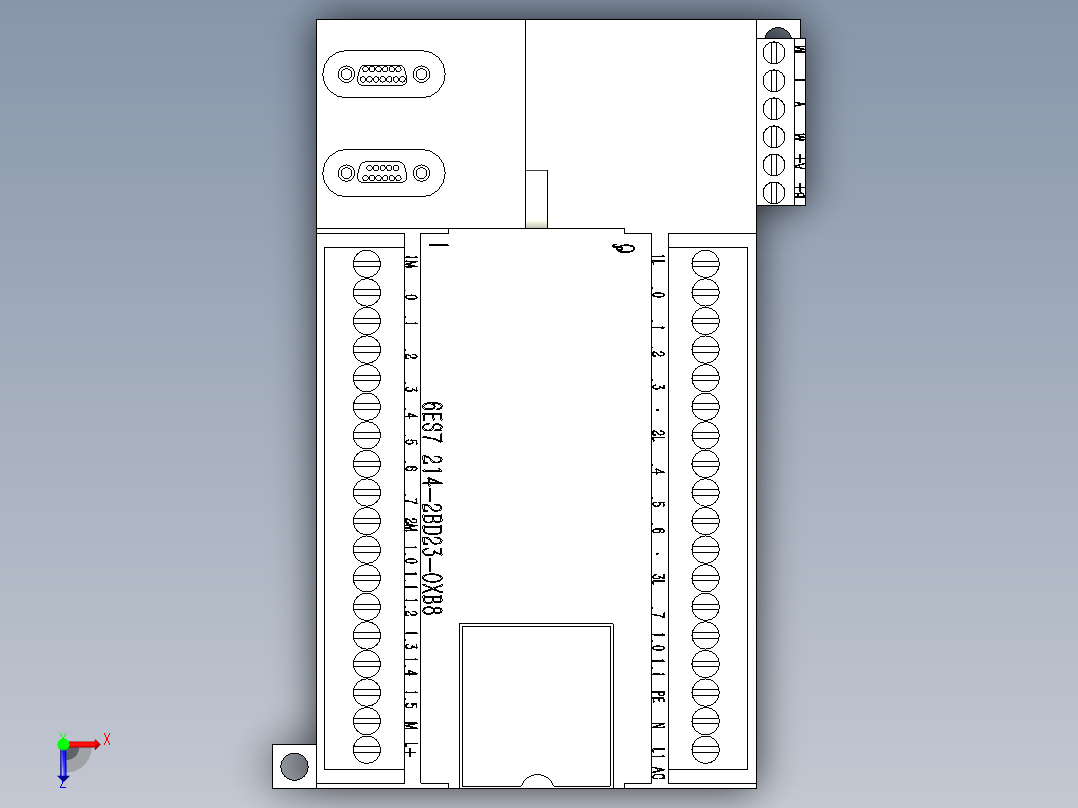西门子电气 6ES7 214-2BD23-OXB8俯视图