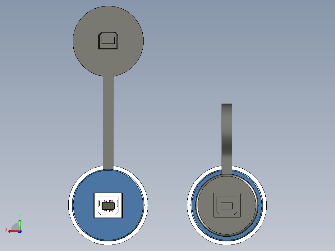 防水HDMI橡胶接头后视图