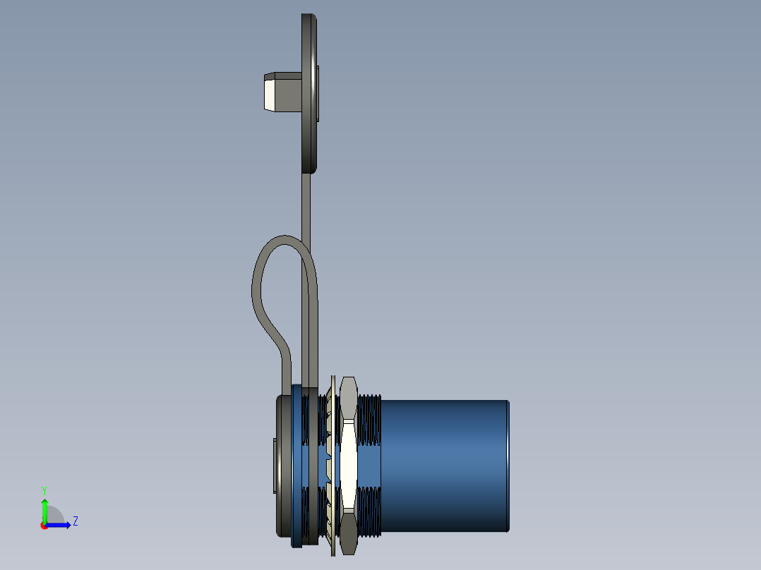 防水HDMI橡胶接头左视图