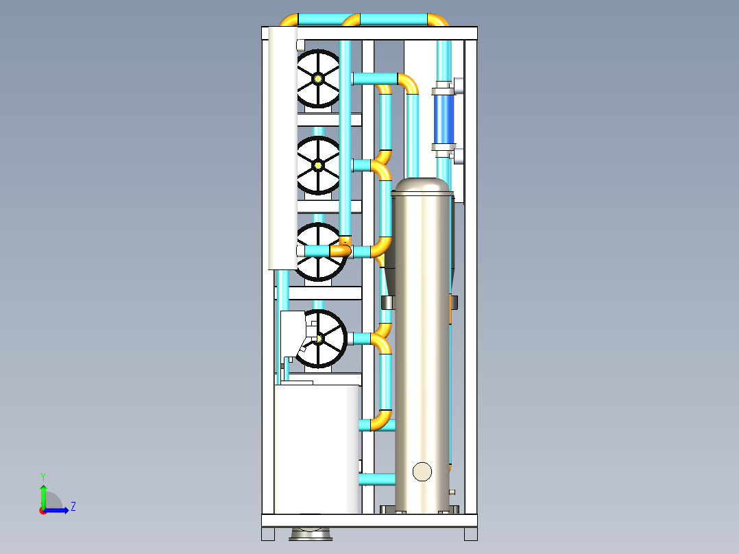 反渗透膜过滤器左视图
