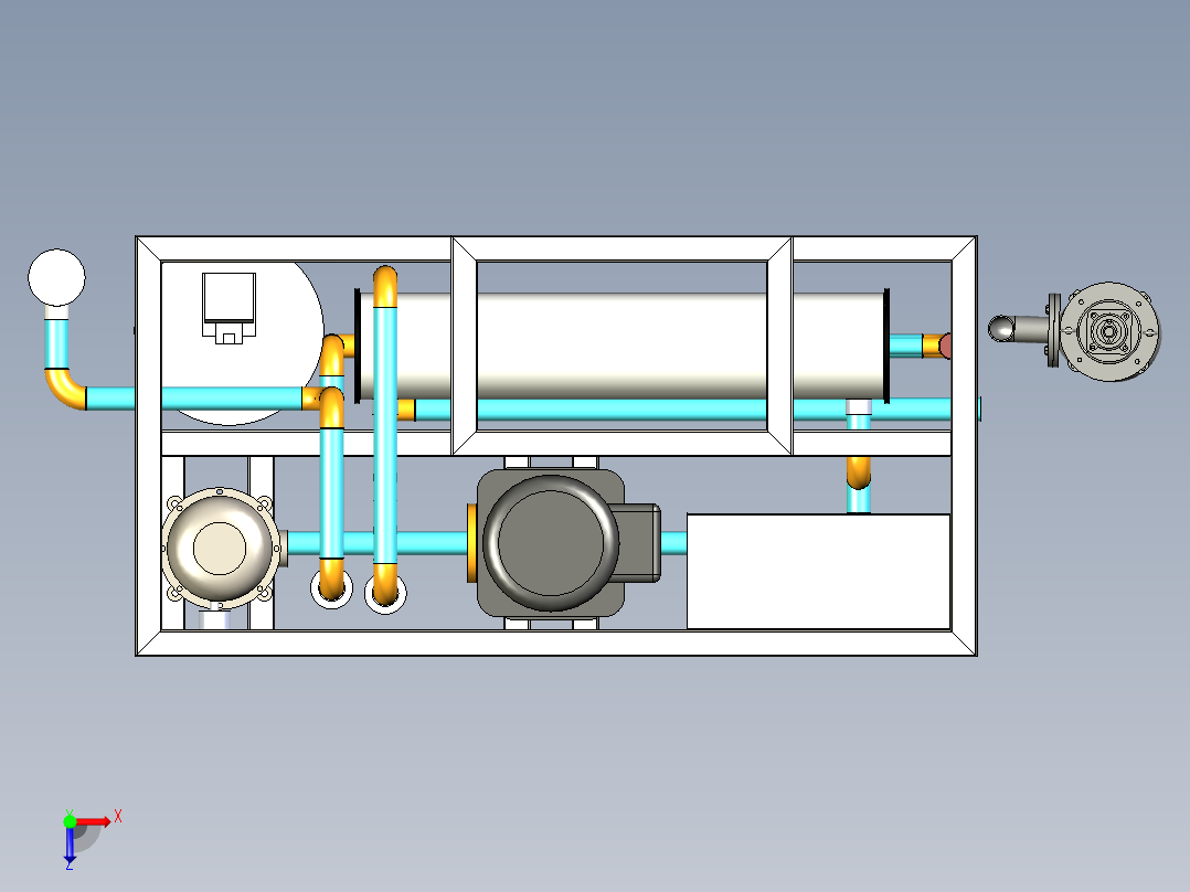 反渗透膜过滤器俯视图