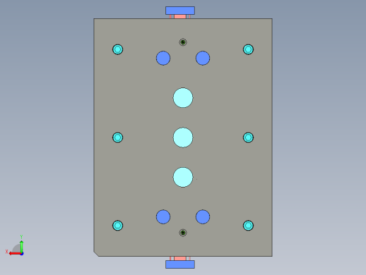 工业塑胶抽屉面板底座注塑模具设计后视缩略图