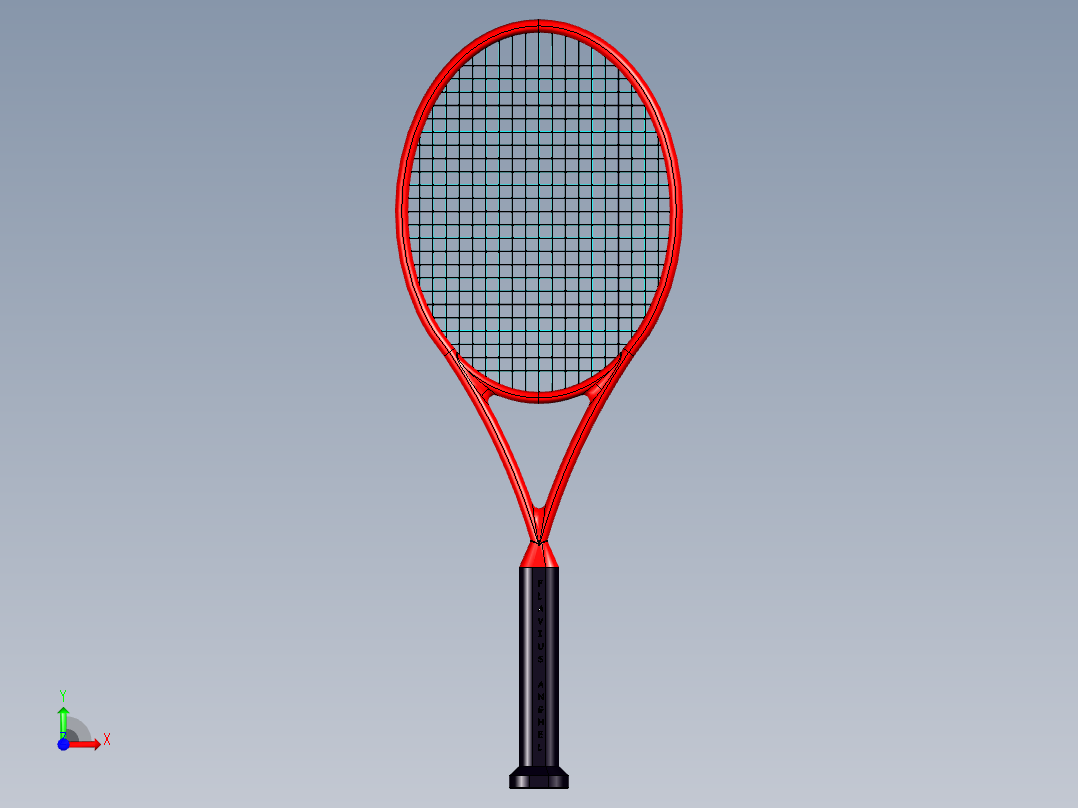 网球、网球拍(13)前视图