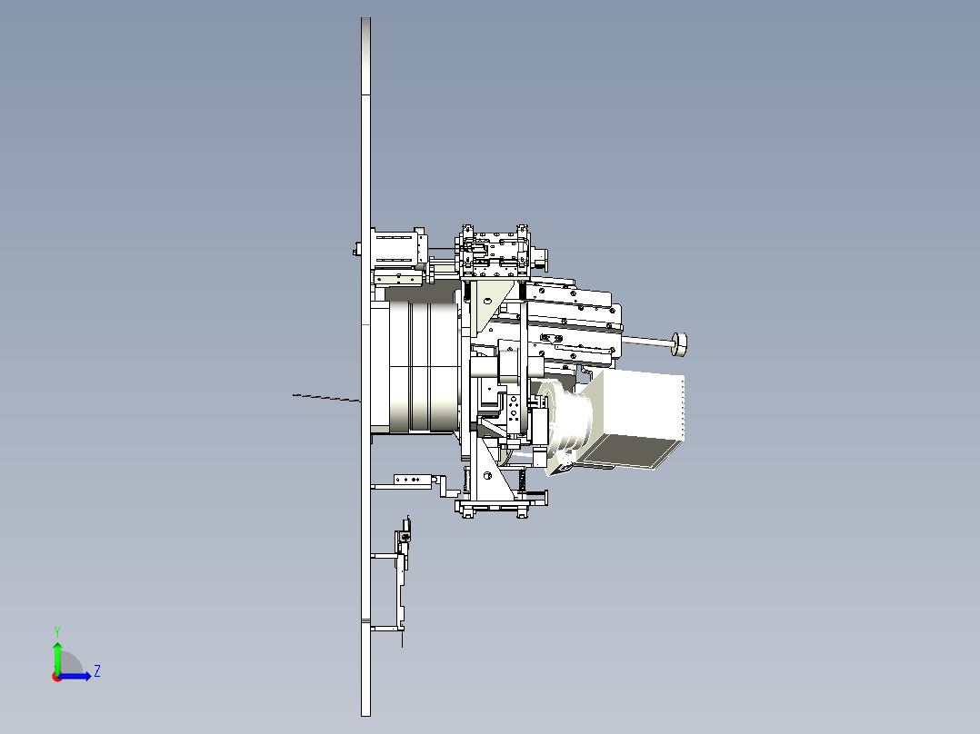 YZ-18汽车车灯透镜自动化调校转台左视图