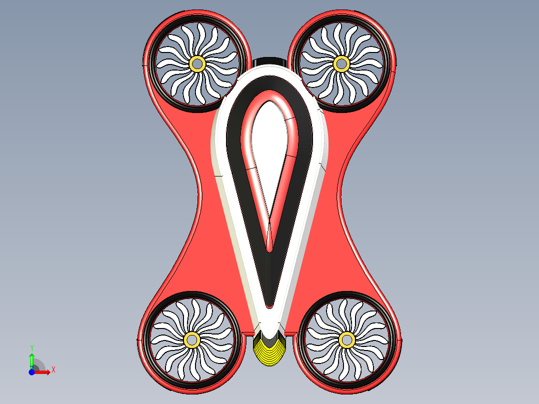 B2004420-悬浮车 未来交通工具前视图