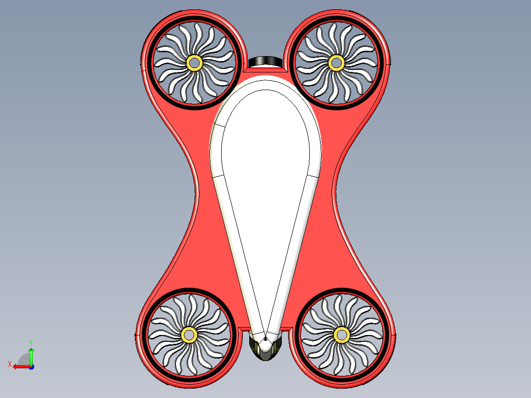 B2004420-悬浮车 未来交通工具后视图