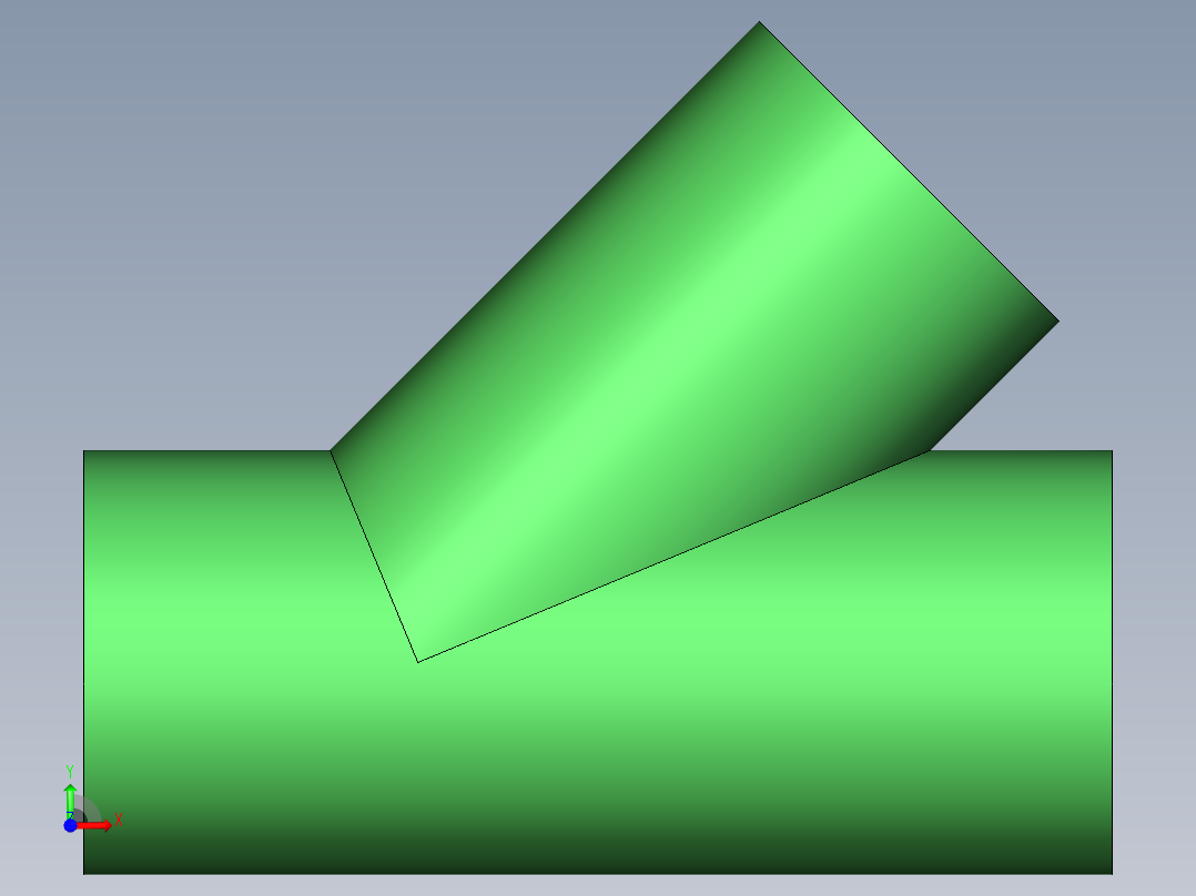 B3004457-三通管前视图