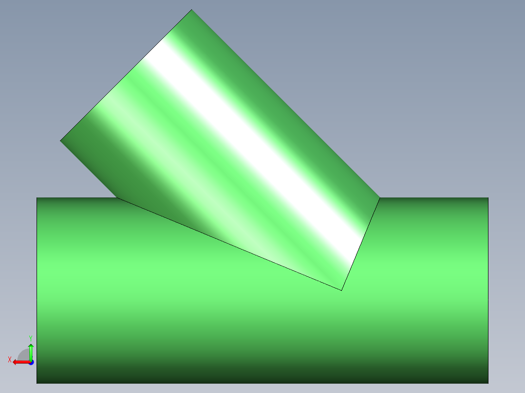 B3004457-三通管后视图