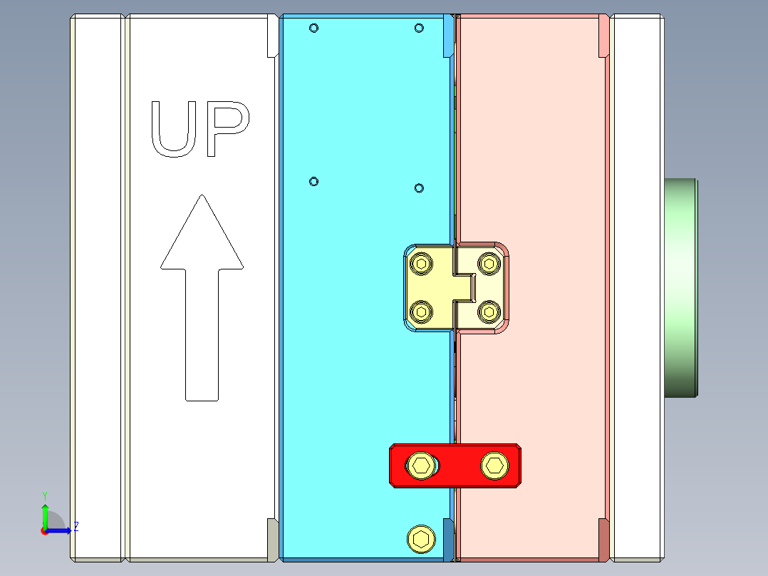 堵盖注塑模具左视图