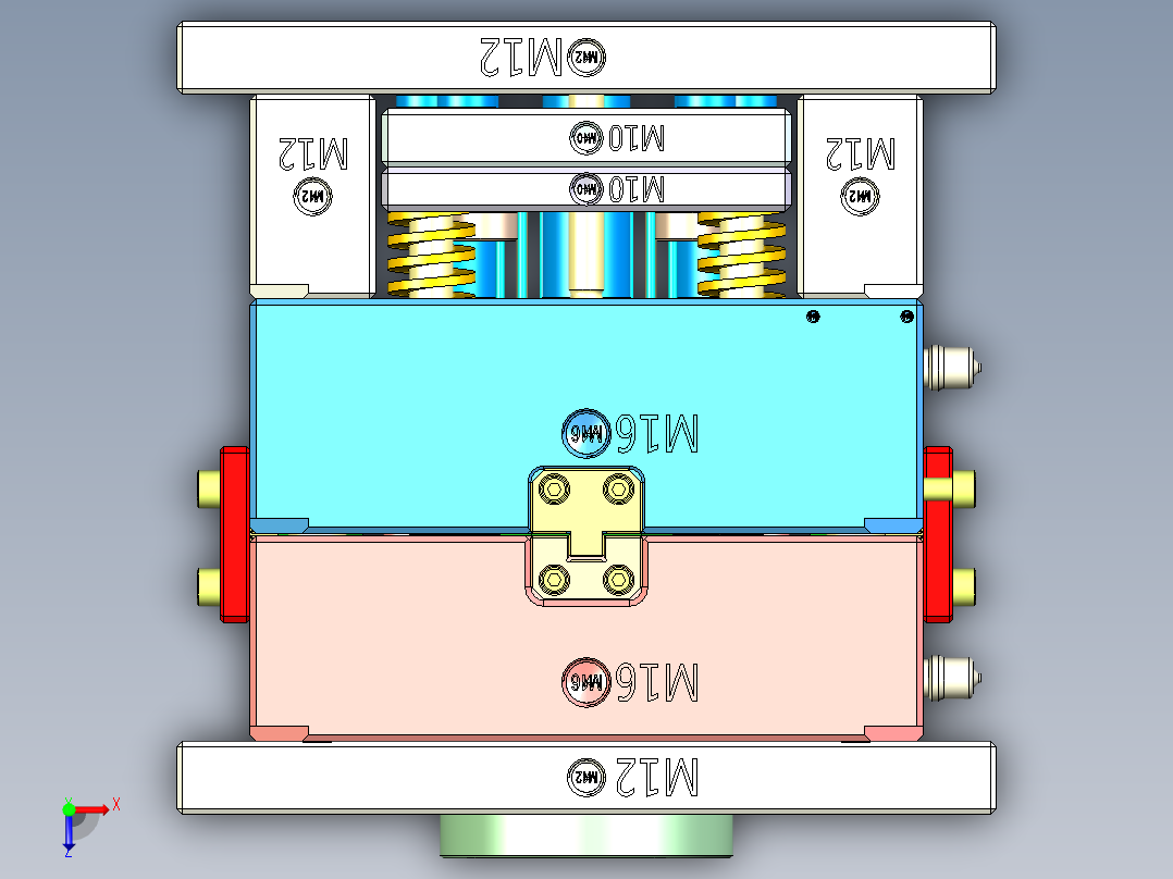 堵盖注塑模具俯视图