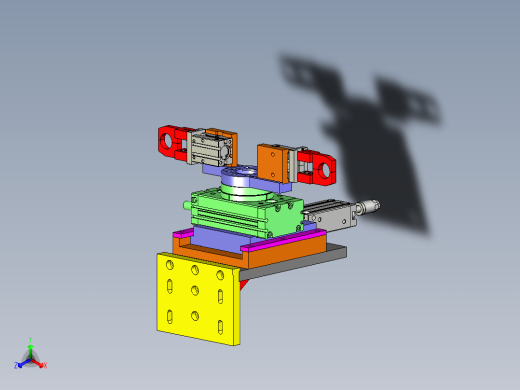 翻转夹爪结构三维设计