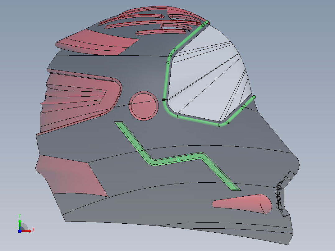 摩托车头盔前视图