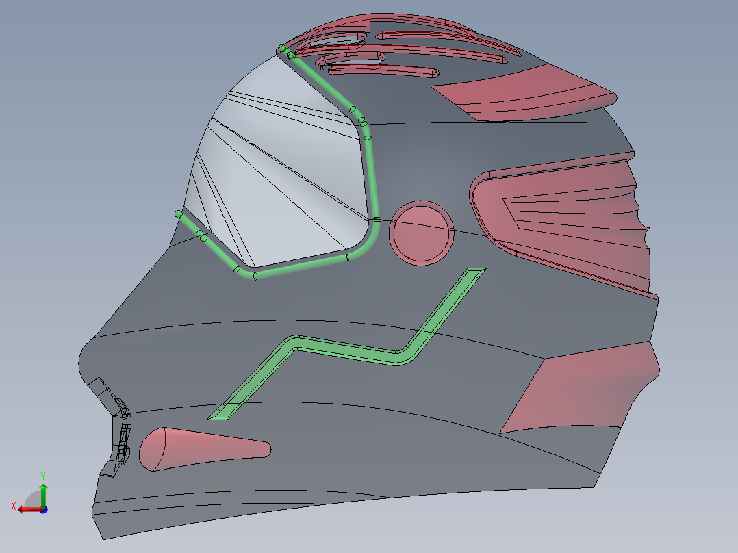 摩托车头盔后视图