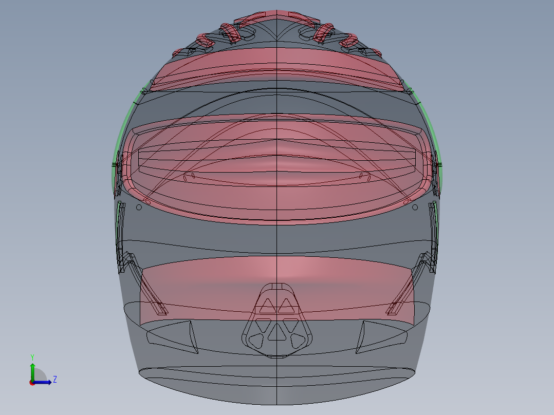 摩托车头盔左视图