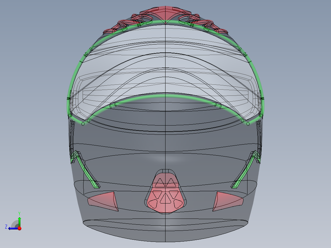 摩托车头盔右视图