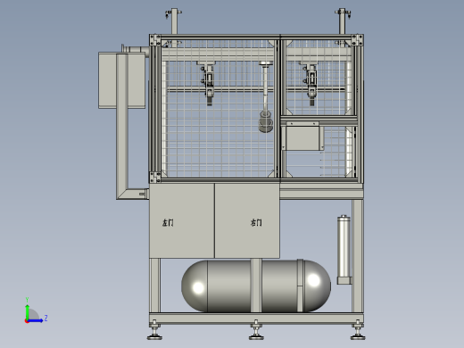 YZ263-000100000水泵壳体右曲轴箱盖压装机机架组件左视缩略图