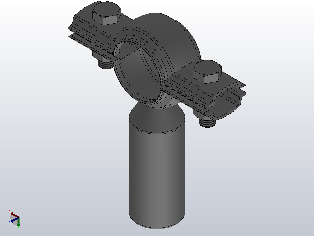 DGA 管架(A型）[DGA-DN20] (2)主视图