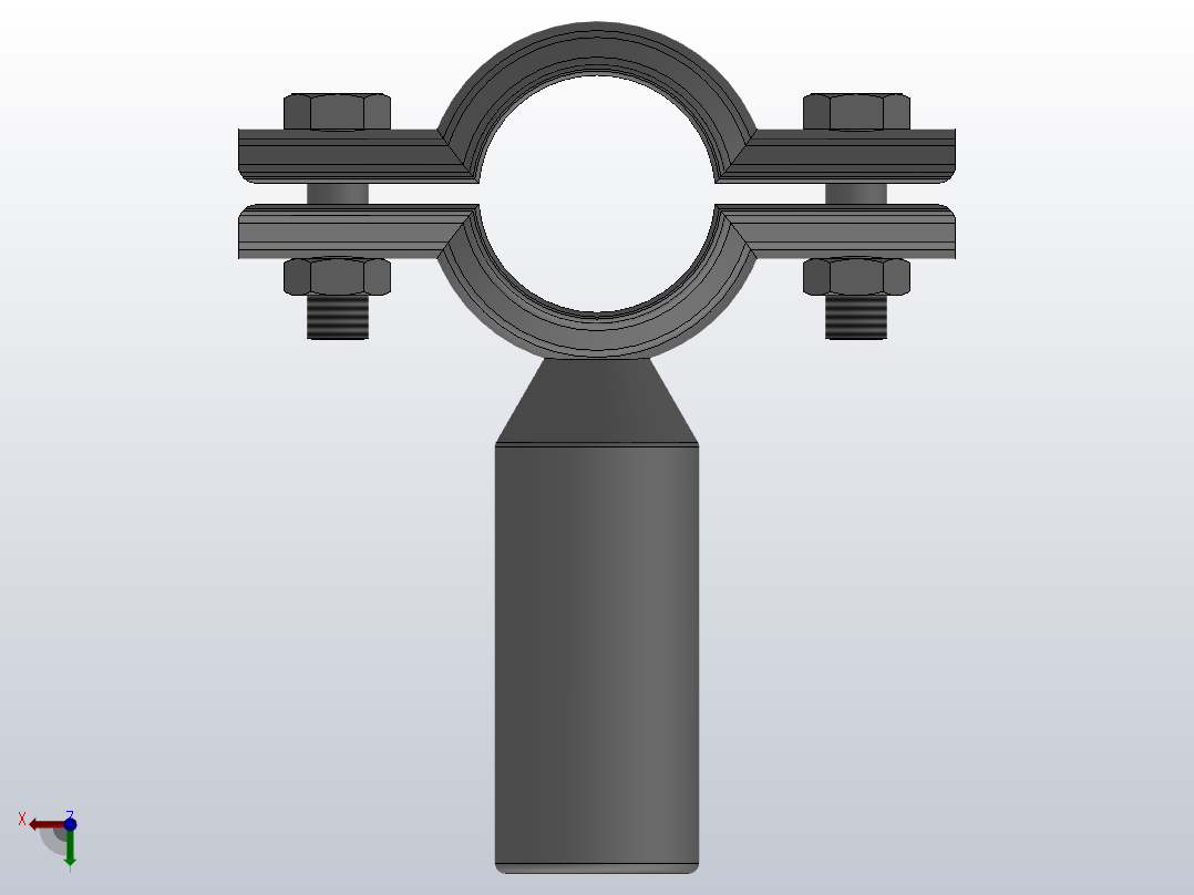 DGA 管架(A型）[DGA-DN20] (2)前视图