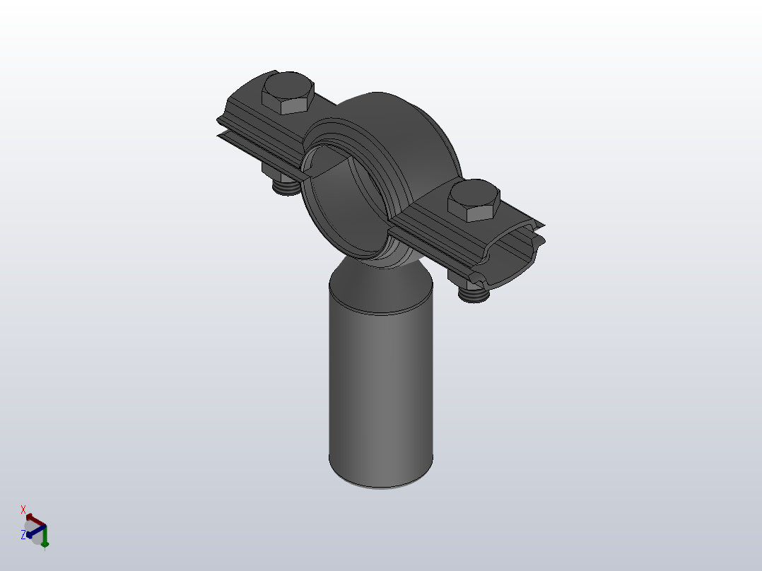 DGA 管架(A型）[DGA-DN20] (2)正等轴测图