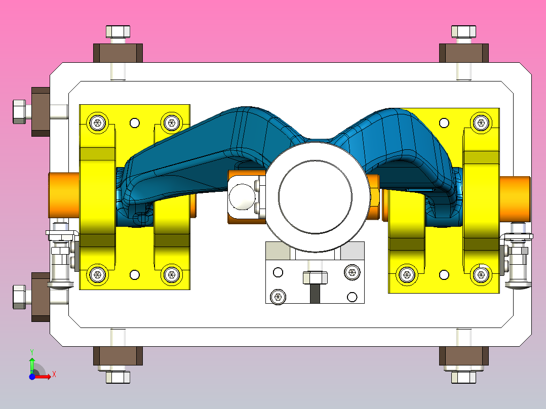 拉力实验夹具前视图