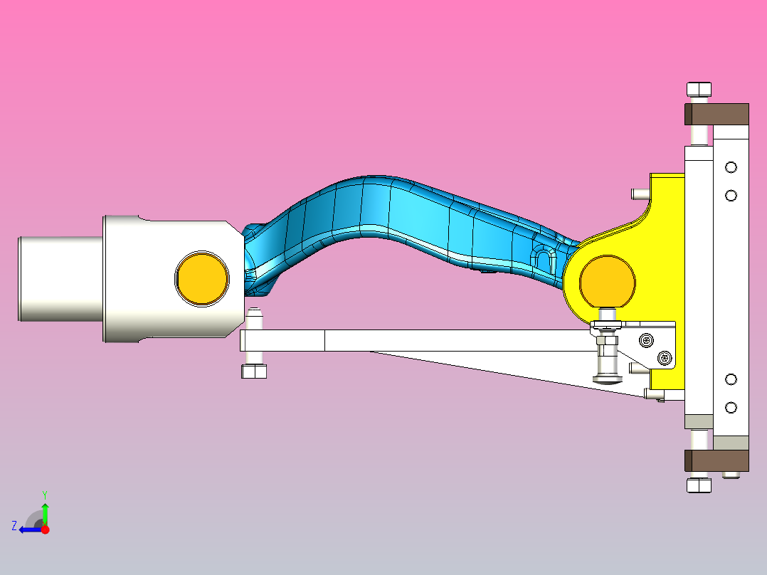 拉力实验夹具右视图