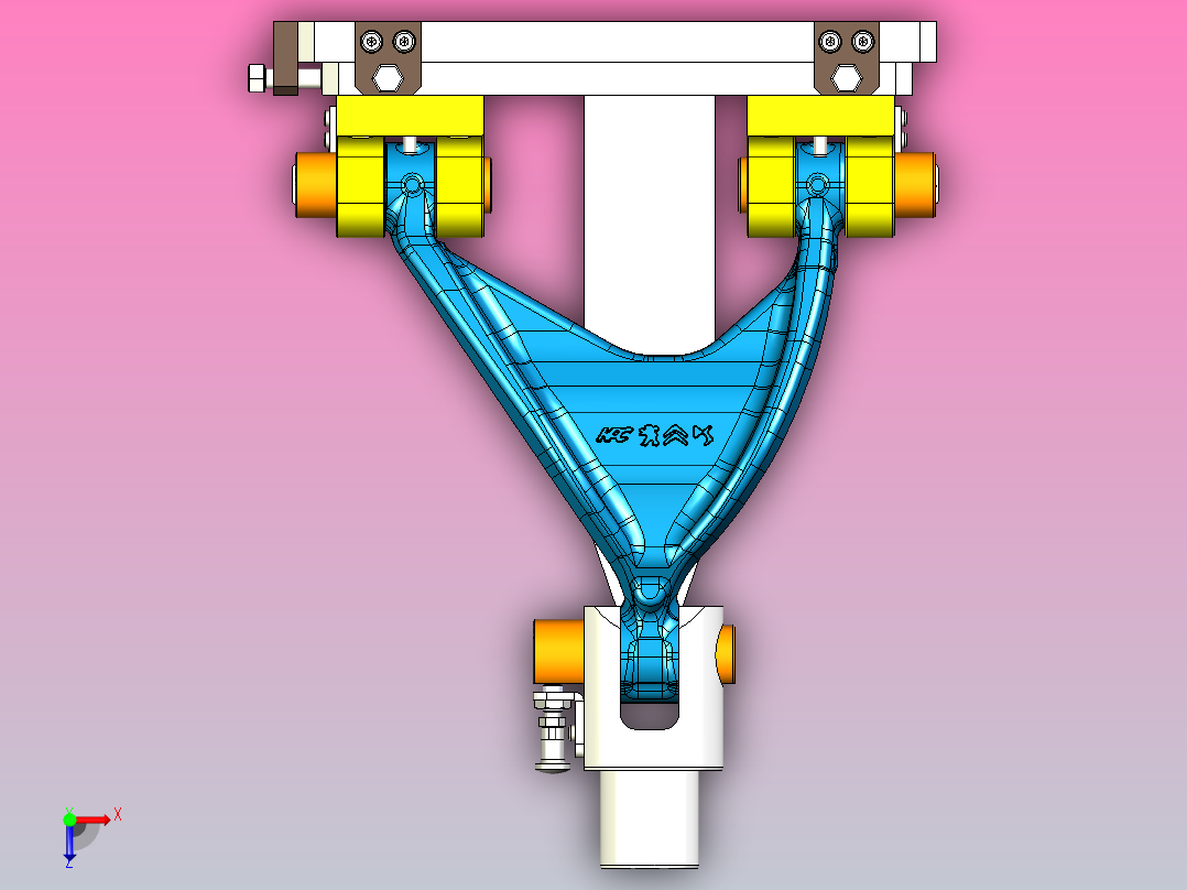 拉力实验夹具俯视图