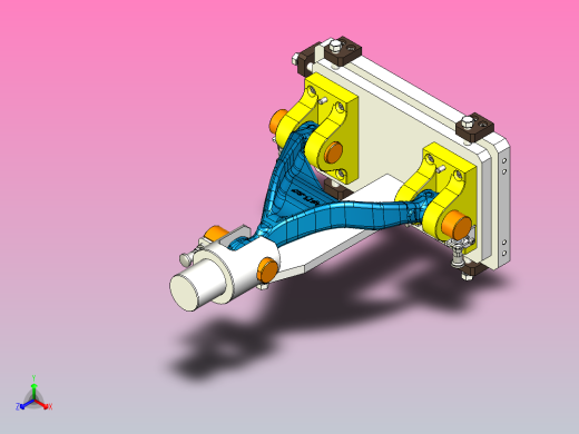 拉力实验夹具正等轴测缩略图