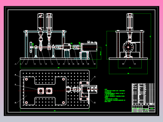 曲轴实验台总装CAD