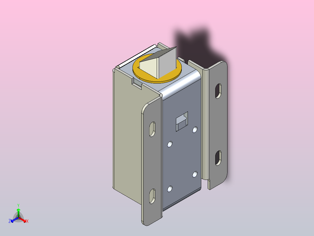 DC 12V螺线管电磁柜门锁电磁锁主视图