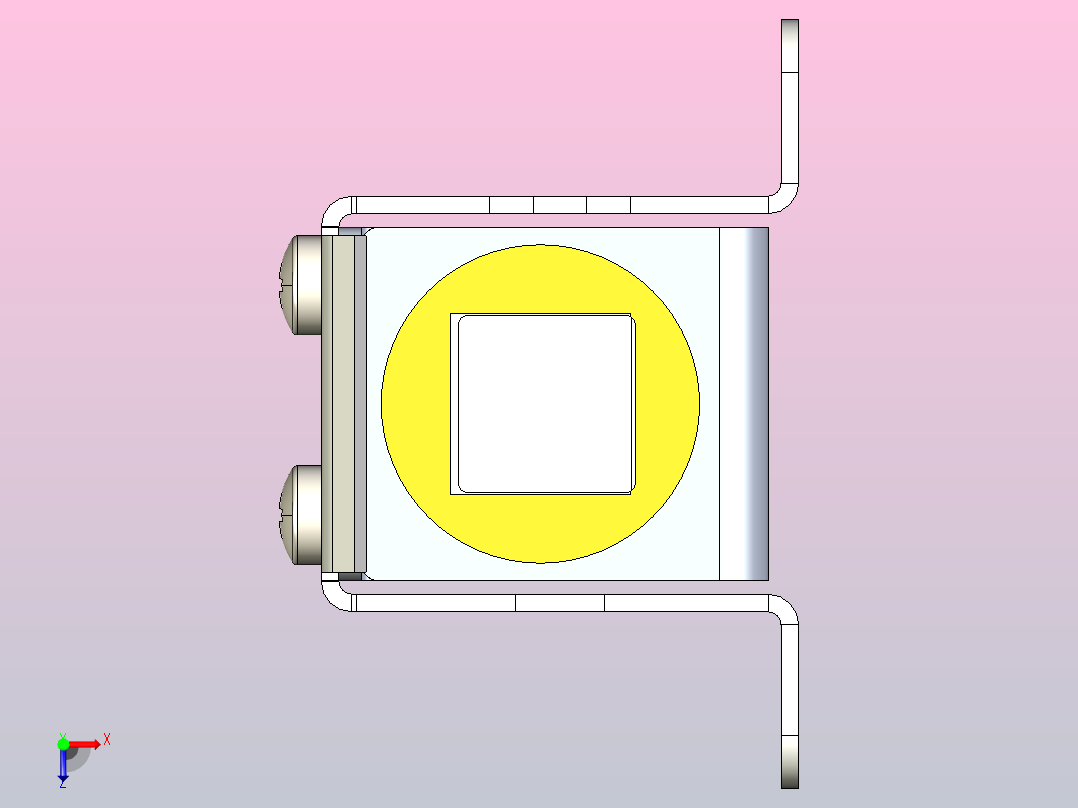 DC 12V螺线管电磁柜门锁电磁锁俯视图
