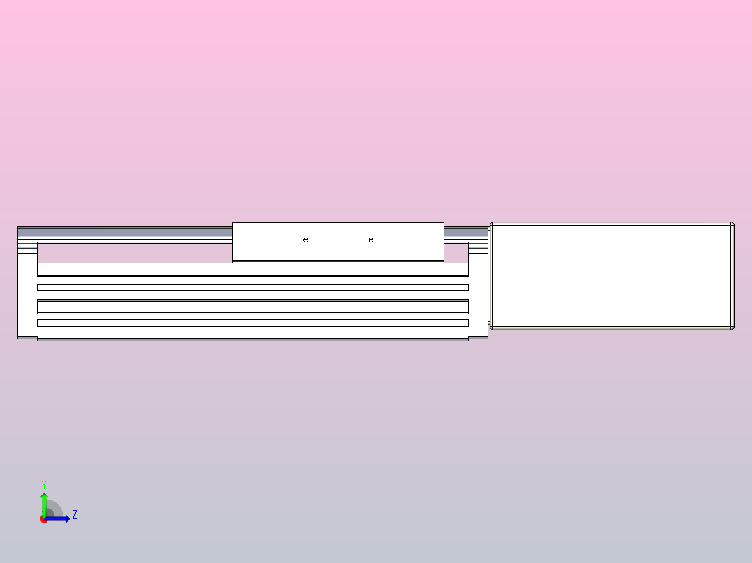 皮带直线轴半封闭可选导轨TPA-HNB-120D-110-L50-ML-C-P40-N3左视图
