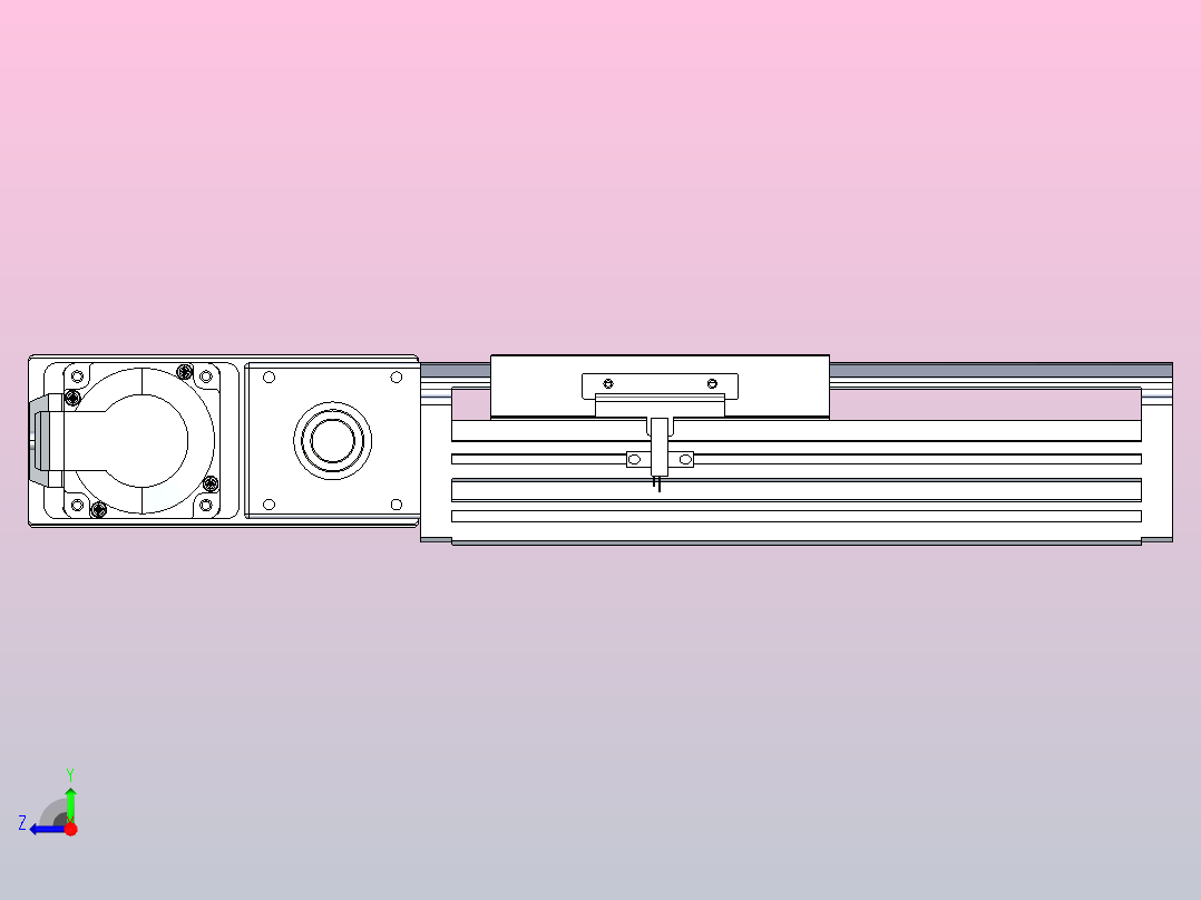 皮带直线轴半封闭可选导轨TPA-HNB-120D-110-L50-ML-C-P40-N3右视图