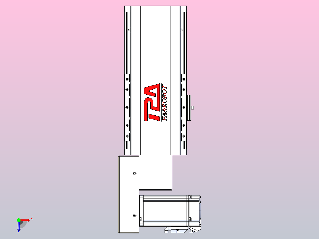 皮带直线轴半封闭可选导轨TPA-HNB-120D-110-L50-ML-C-P40-N3俯视图