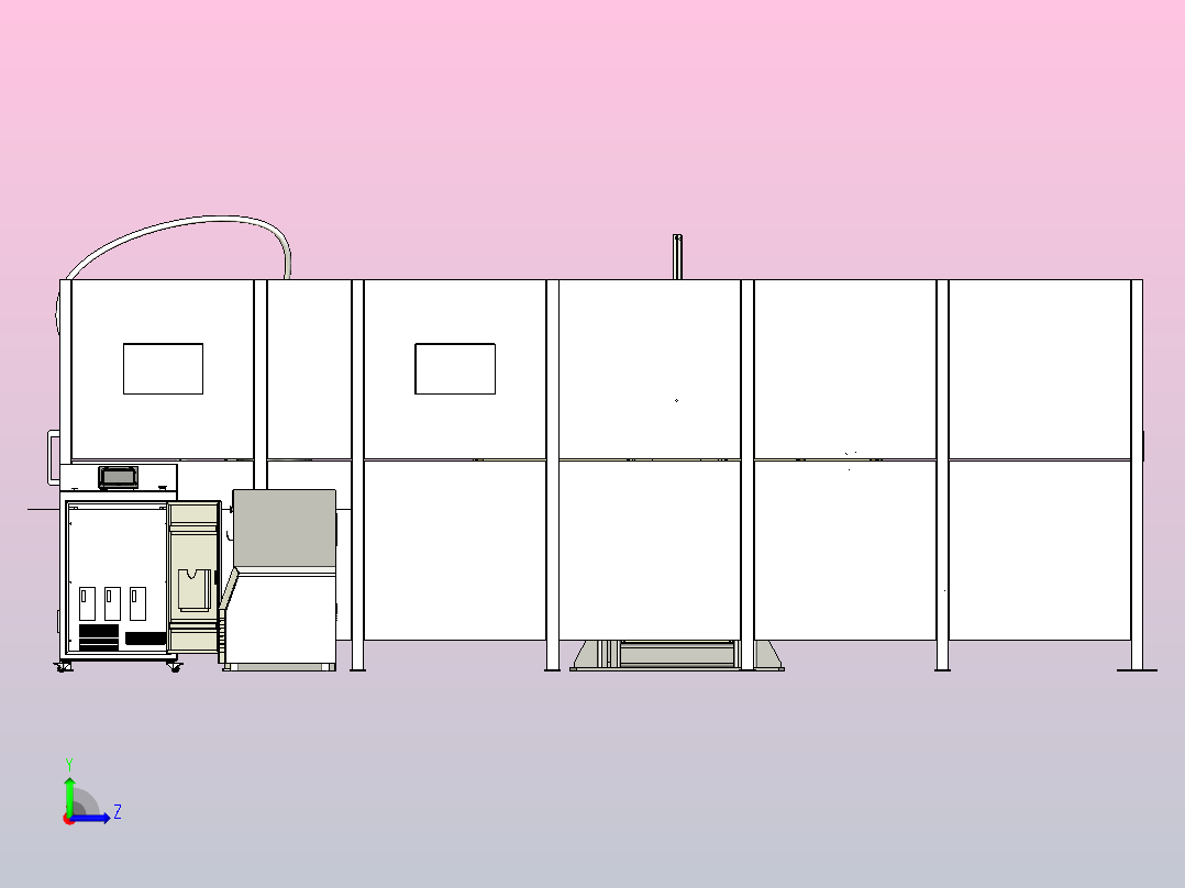 机器人焊接单元左视图