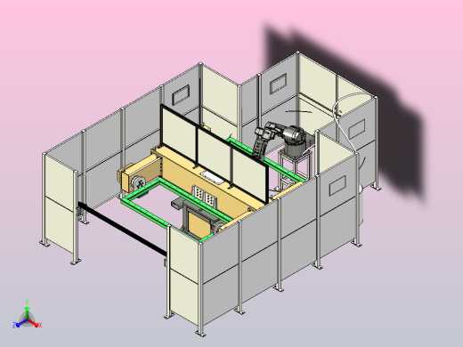 机器人焊接单元正等轴测缩略图
