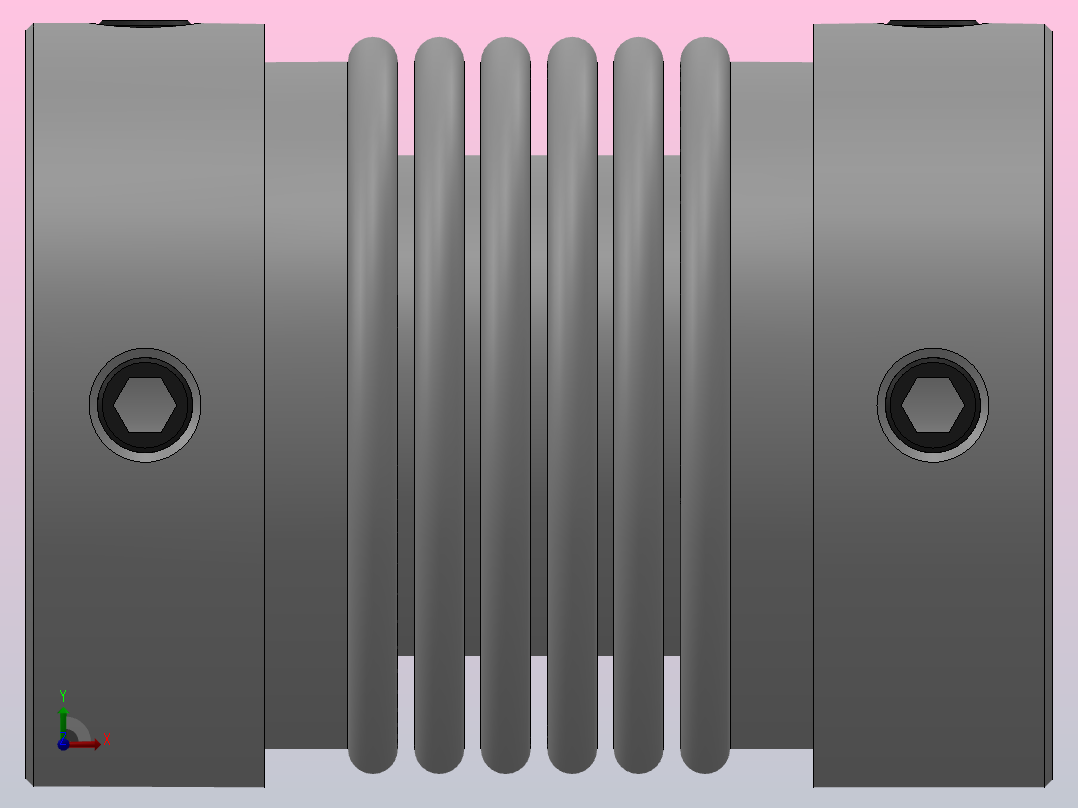 JB-1波纹管联轴器_JB1-32-10-10前视图