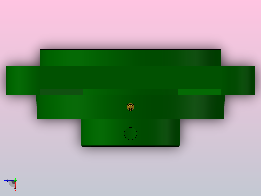 带凸台方形座偏心套外球面球轴承[UELFS型]_UELFS307俯视图