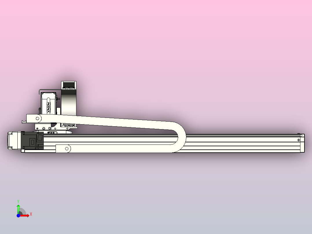 XYGT320-A2-750-400-M-C-0001负载5-8KG XY丝杆模组 内嵌式 XYGT320-A2 替换东佑达TOYO直线滑台模组前视图