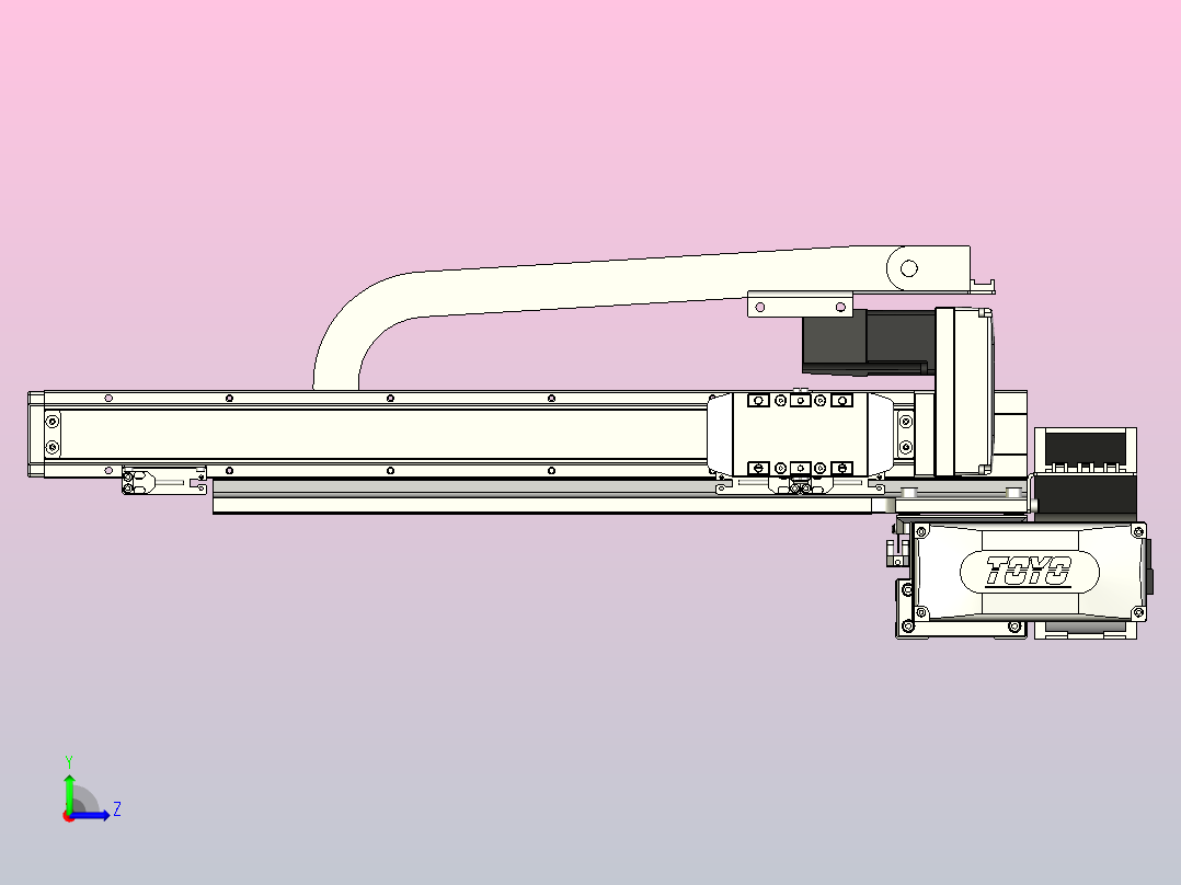 XYGT320-A2-750-400-M-C-0001负载5-8KG XY丝杆模组 内嵌式 XYGT320-A2 替换东佑达TOYO直线滑台模组左视图