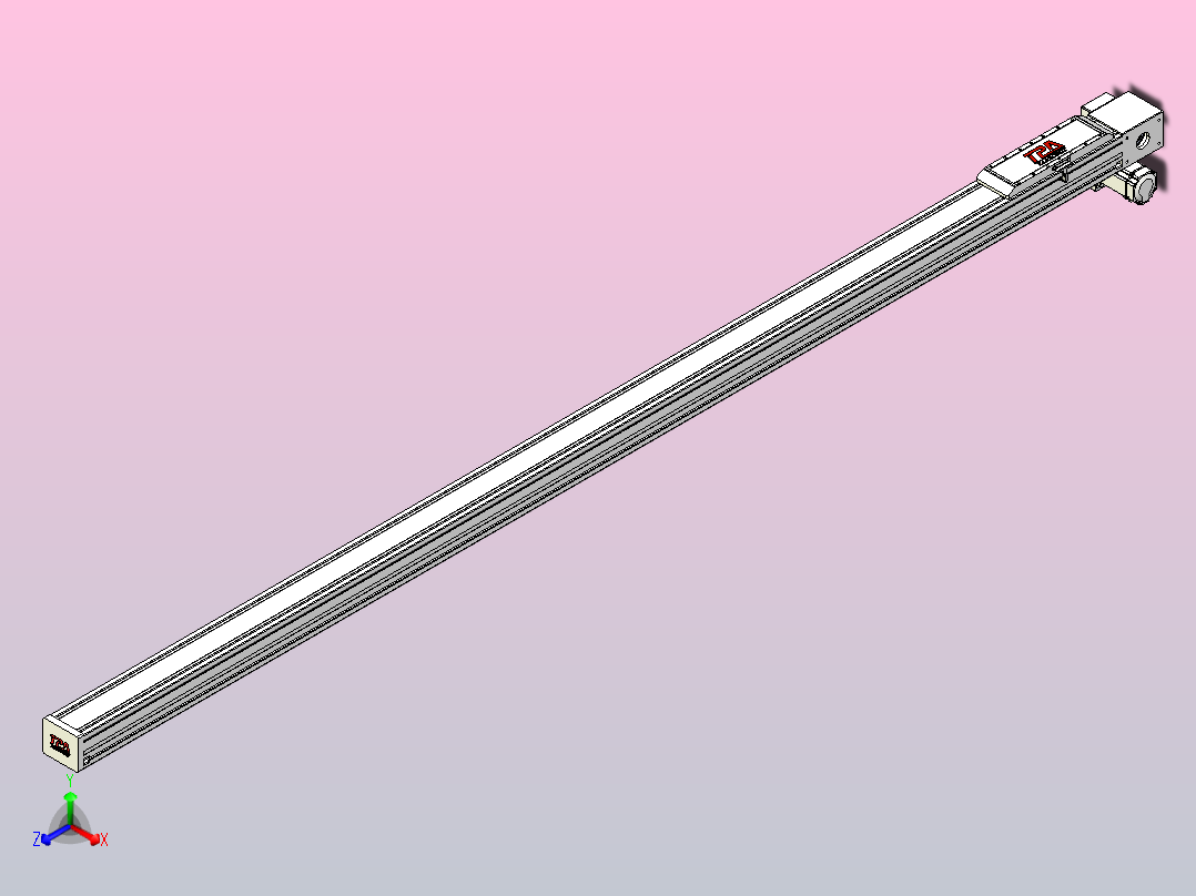 伺服电机集成皮带传动直线执行器TPA-OCB-120-224-L3050-RP-P75-N3主视图