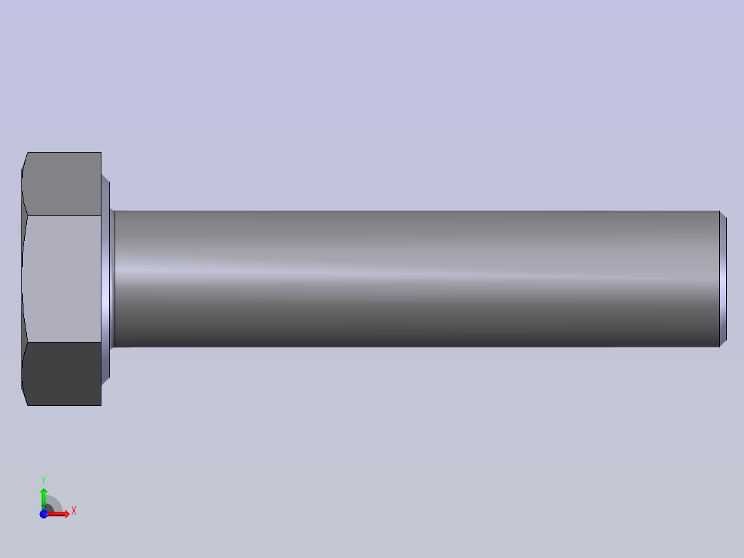 六角头螺栓_C级 GB_T5780-2000_M10X45前视图
